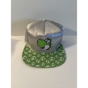 Super Mario Yoshi Hat Cap Unisex Flat Brim SnapBack Adult Satin Gaming Nintendo